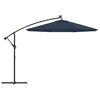vidaXL Tissu de remplacement pour parasol d&eacute;port&eacute; Bleu 350 cm