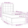 vidaXL Sommier &agrave; lattes de lit et matelas Cr&egrave;me 90x190 cm Tissu