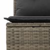 vidaXL Canap&eacute; de jardin avec coussin Gris polyrotin
