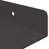vidaXL &Eacute;tag&egrave;re flottante 2 pcs Noir 60 x 18 x 2,5 cm Acier