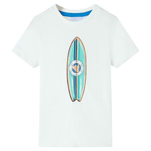 T-shirt pour enfants avec manches courtes &eacute;cru 92
