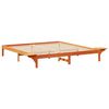 vidaXL Cadre de lit Brun cire 200 x 200 cm Pin massif