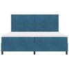 vidaXL Lit &agrave; ressorts avec matelas Bleu fonc&eacute; 200 x 200 cm Velours