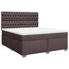 vidaXL Sommier &agrave; lattes de lit avec matelas Marron fonc&eacute; 180x200 cm