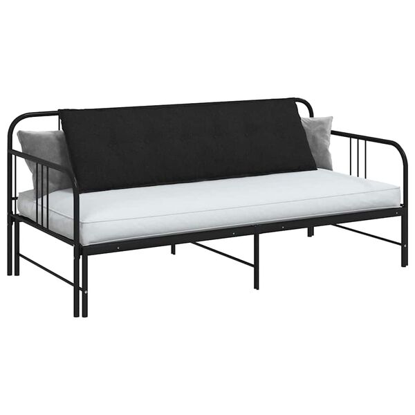 vidaXL Coussin de Dos Noir 160 x 19 x 50 cm tissu