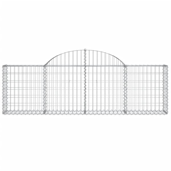vidaXL Paniers &agrave; gabions arqu&eacute;s 13 pcs 200x30x60/80 cm Fer galvanis&eacute;