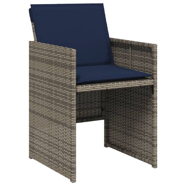 vidaXL Ensemble &agrave; manger de jardin avec coussins 13 pcs r&eacute;sine tress&eacute;e