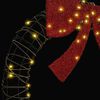 vidaXL Couronne avec 60 LED Blanc chaud 76 x 76 x 8 cm Rotin