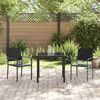 vidaXL Ensemble de salle &agrave; manger pour jardin 3 pcs Noir Rotin PE