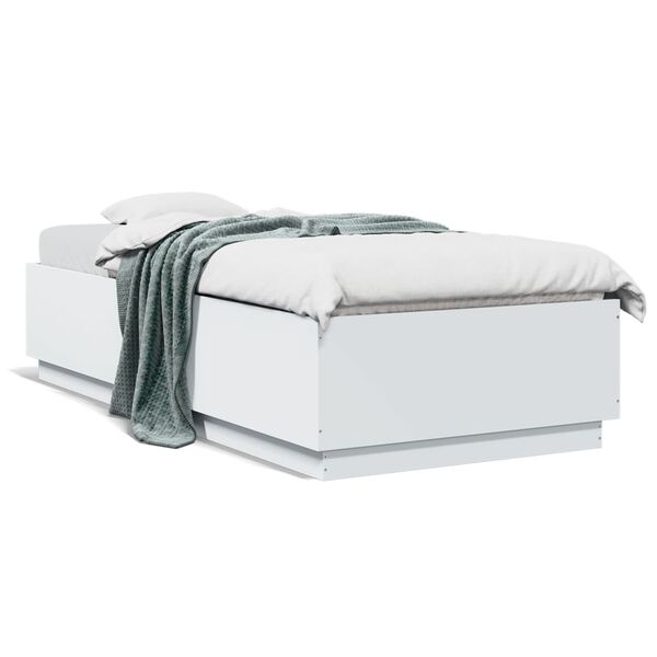 vidaXL Cadre de lit sans matelas blanc 90x200 cm