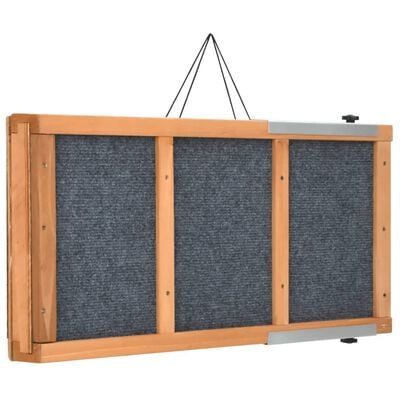 vidaXL Rampe pour chiens gris 120x30 cm bois de sapin solide