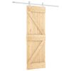 vidaXL Porte coulissante 70 x 210 cm Bois de pin massif (non trait&eacute;)