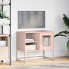 vidaXL Meuble TV rose 68x39x60,5 cm acier