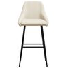 vidaXL Tabouret de bar Cr&egrave;me Velours