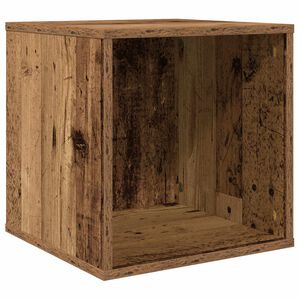 vidaXL Bo&icirc;te d'albums vinyles Bois ancien 37 x 36,5 x 38 cm