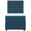 vidaXL Sommier &agrave; lattes de lit avec matelas Bleu fonc&eacute; 90x200 cm