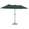 vidaXL Parasol de jardin Vert 370 x 197 x 239 cm