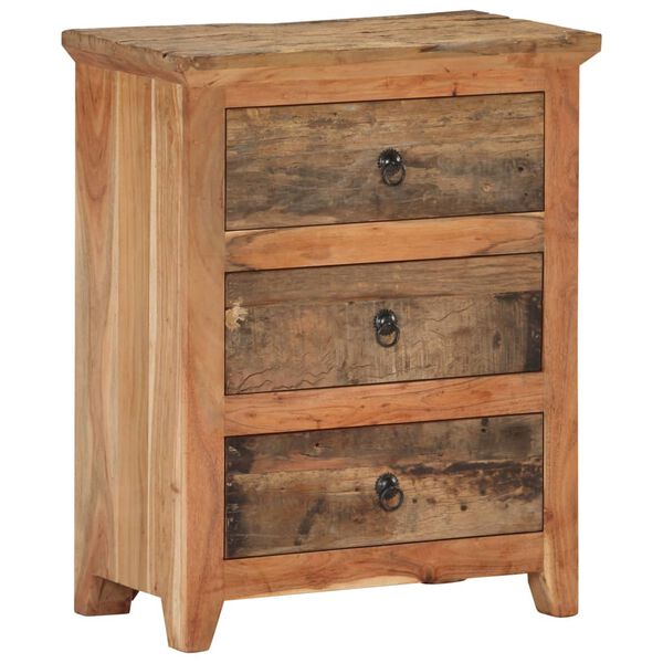 vidaXL Buffet 60x33x75 cm Bois d'acacia solide et bois de r&eacute;cup&eacute;ration