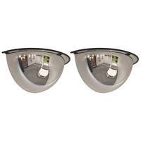 vidaXL Miroirs de circulation en demi-dôme 2 pcs Ø30 cm Acrylique