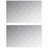 vidaXL Nez de marche 2 pc 80 x 50 cm Argent&eacute; Aluminium Rectangulaire