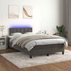 vidaXL Sommier &agrave; lattes de lit avec matelas LED gris fonc&eacute; 120x190 cm