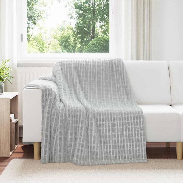 vidaXL Couvertures &agrave; jeter 6 pcs Gris 200 x 150 cm Toison