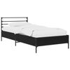 vidaXL Cadre de lit Ch&ecirc;ne noir 80 x 200 cm Bois d'ing&eacute;nierie