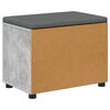 vidaXL Banc d'entr&eacute;e avec coussin Uni Gris b&eacute;ton 60 x 38 x 46 cm