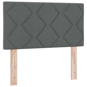 vidaXL T&ecirc;te de lit avec t&ecirc;te de lit Gris fonc&eacute; 80 cm Cuir synth&eacute;tique