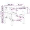 vidaXL Table de chevet 2 pcs ch&ecirc;ne artisanal 40 x 42 x 45 cm