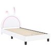 vidaXL Cadre de lit pour enfants avec t&ecirc;te de lit Blanc 80 x 200 cm PU