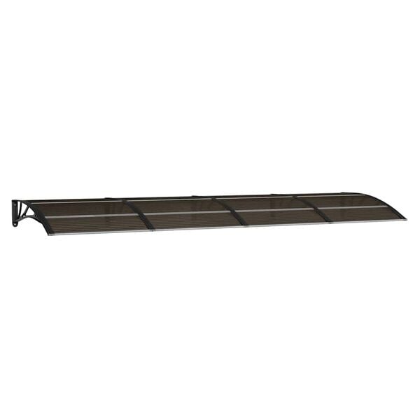 vidaXL Auvent de porte noir 350 x 100 cm en polycarbonate