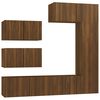 vidaXL Ensemble de meubles TV 6 pcs Ch&ecirc;ne marron Bois d'ing&eacute;nierie