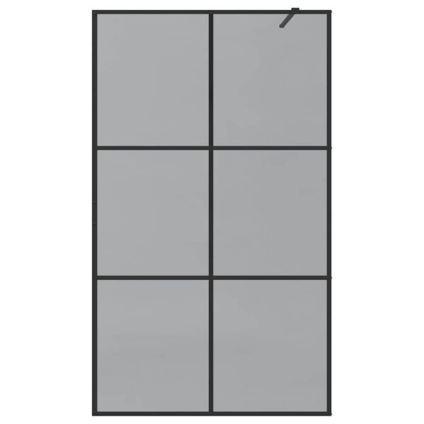vidaXL Mur de Douche &agrave; L'Italienne Noir 115 x 195 cm verre tremp&eacute;