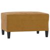 vidaXL Canap&eacute; &agrave; 3 places avec repose-pieds Marron 210 cm Velours