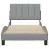 vidaXL Cadre de lit sans matelas Hanko gris clair 80x200 cm tissu