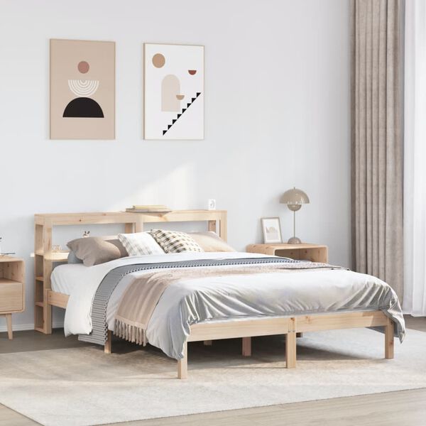 vidaXL Cadre de lit sans matelas 120x200 cm bois de pin massif