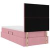 vidaXL Lit avec rangement et LED avec matelas Rose 90 x 200 cm Velours