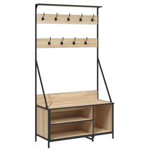 vidaXL Porte-v&ecirc;tements et rangement des chaussures ch&ecirc;ne sonoma