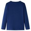 T-shirt pour enfants &agrave; manches longues bleu marine 128