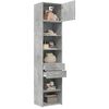 vidaXL Armoire de rangement mince gris b&eacute;ton 50x42,5x225 cm