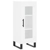 vidaXL Buffet haut Blanc 34,5x34x180 cm Bois d'ing&eacute;nierie
