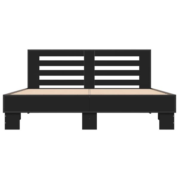 vidaXL Cadre de lit sans matelas noir 160x200 cm