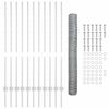 vidaXL Cl&ocirc;ture avec poteau Argent&eacute; 1,2 x 25 m Acier