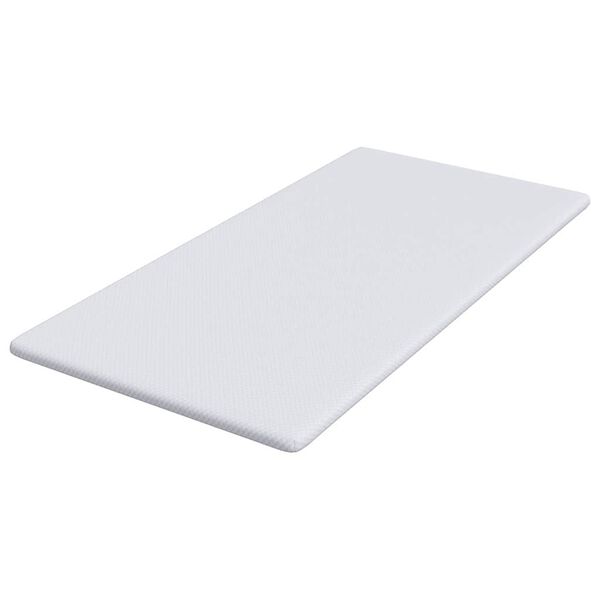vidaXL Surmatelas Blanc 90 x 190 cm Tissu Jacquard