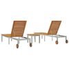 vidaXL Transat 2-personne 3 pcs Marron Bois d'Acacia Massif