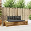 vidaXL Ensemble de canap&eacute;s d'ext&eacute;rieur 2 Pi&egrave;ce Naturel et Anthracite