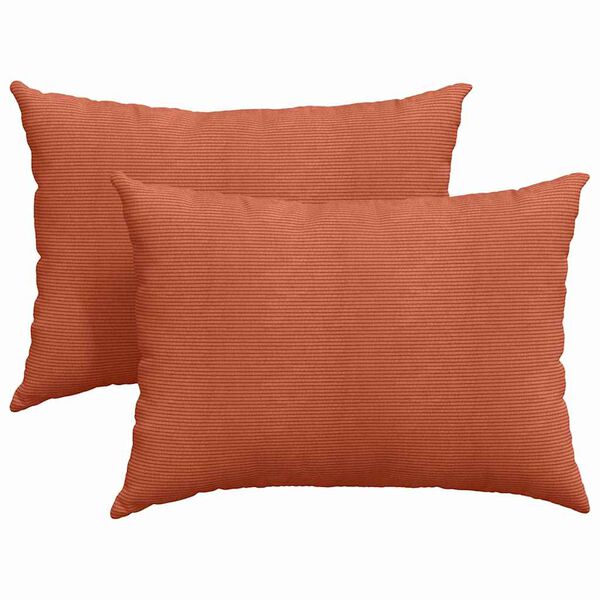 vidaXL Coussins de canapé 2 pcs Rouge orange 70 x 50 cm