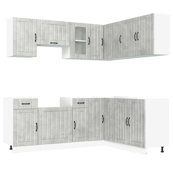 vidaXL Ensemble d'armoires de cuisine 11 pcs Kalmar bois d'ing&eacute;nierie