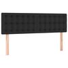 vidaXL T&ecirc;te de lit avec LED noir 144x5x78/88 cm similicuir